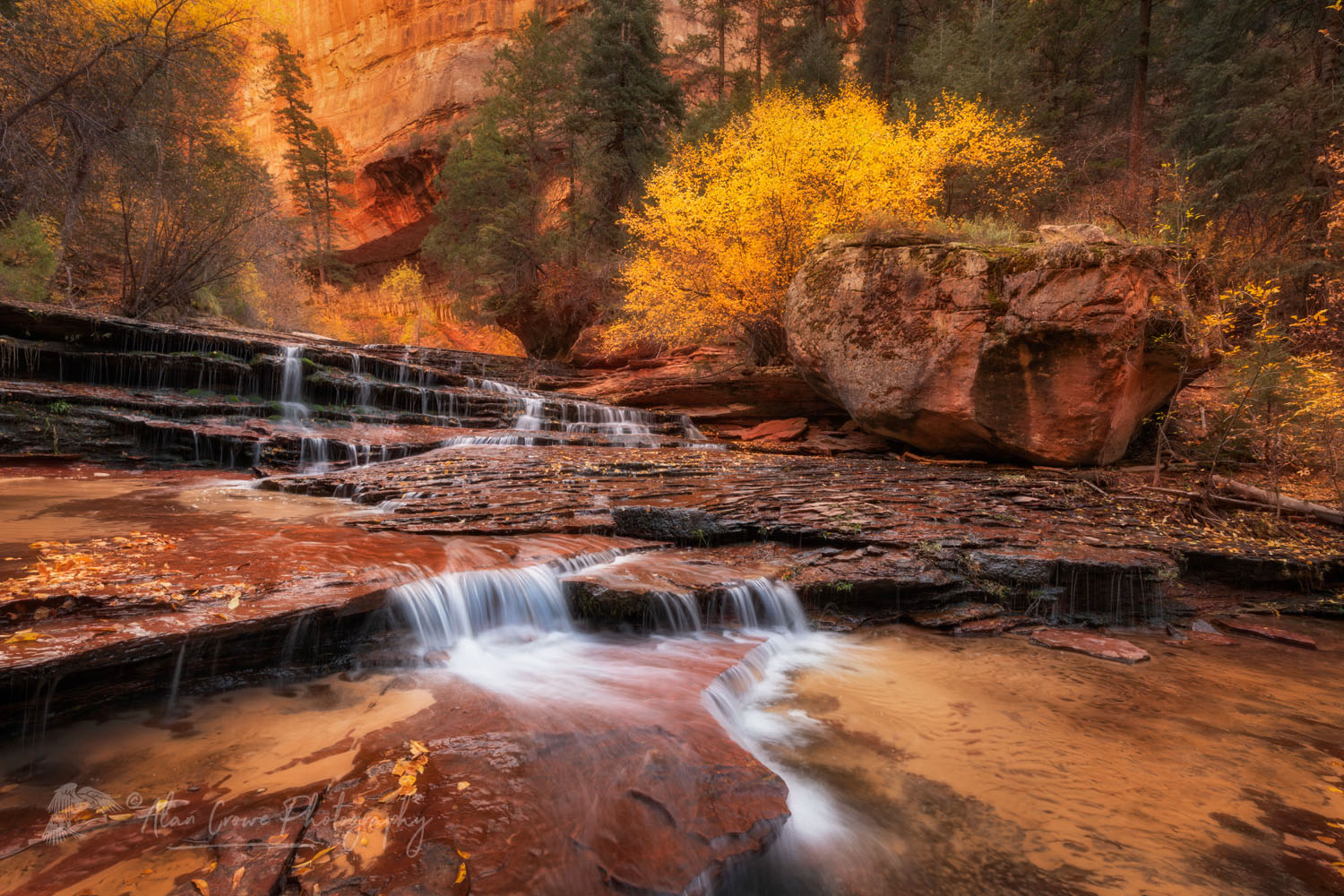 Archangel Falls Zion National Park - Alan Crowe Photography